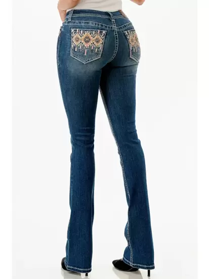 Aztec Modify Mid Rise Boot Cut Jeans