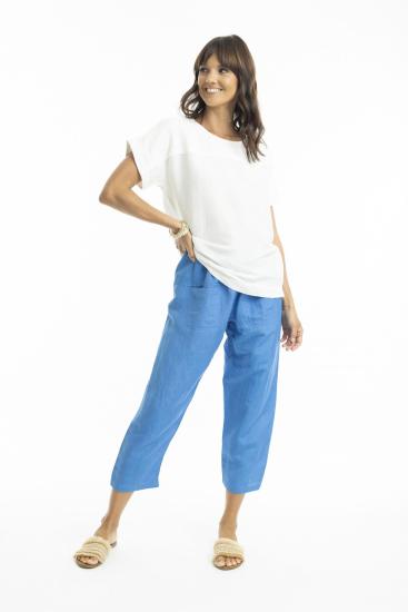 Blue Linen Pant
