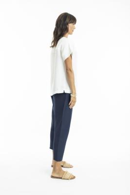 Navy Linen Pant