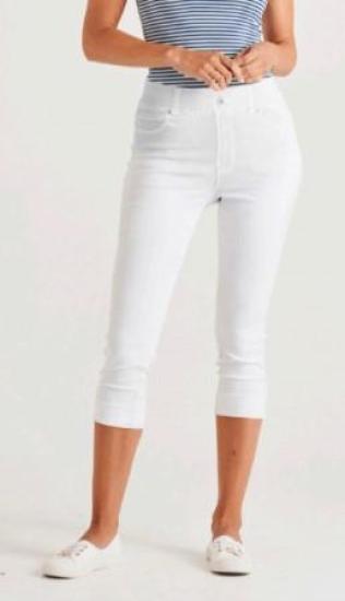 Camila White Crop Jeans