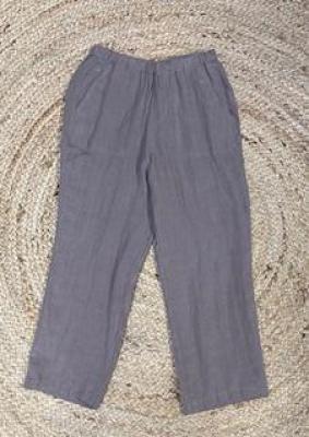 Mocha 3/4 Linen Pants