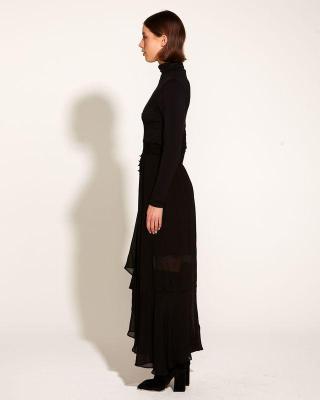 Something Beautiful Black Midi Skirt