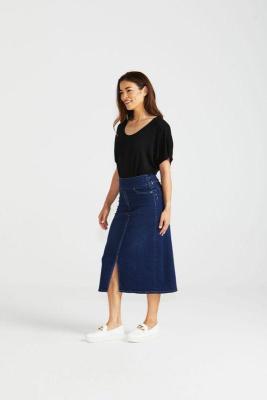 Shelby Stretch Denim Skirt
