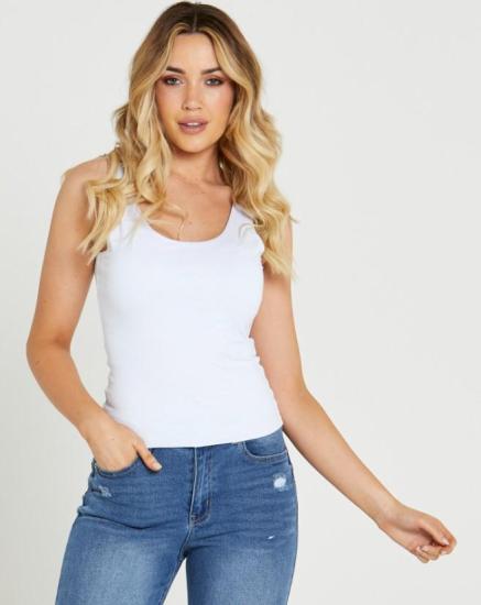 Cassie White Singlet