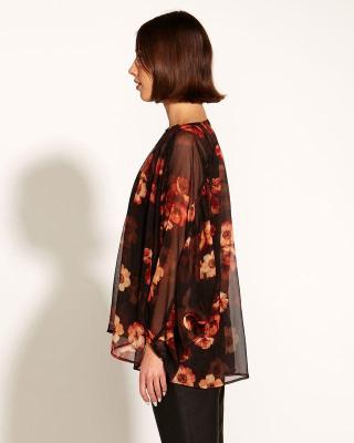 Rose Dust Flora Bloom Batwing Sleeve Shirt