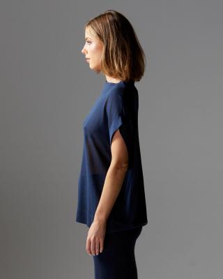 Junos Navy Knit Top