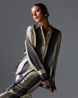 Heartstopper Navy Stripe Shirt