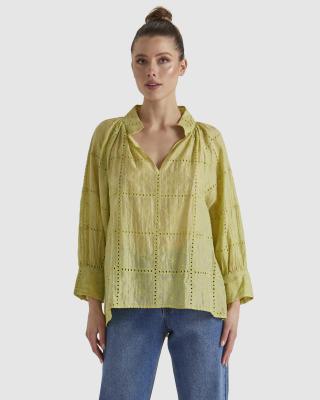 Whisper Chartreuse Top