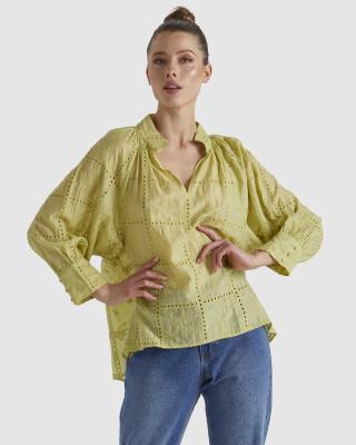 Whisper Chartreuse Top
