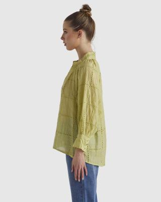 Whisper Chartreuse Top