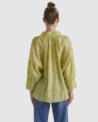 Whisper Chartreuse Top
