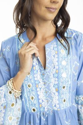 Heidi Blue Boho Top