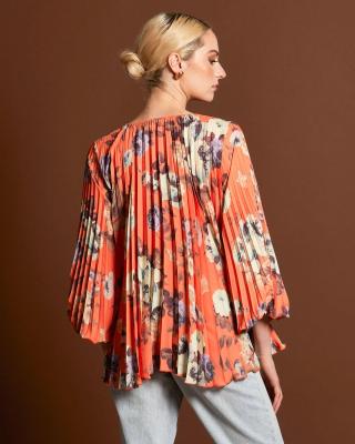 Fate + Becker Jolene Pleated Boho Sleeve Top