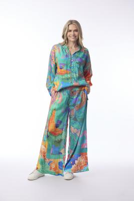 Digital Button Through Oriental Top