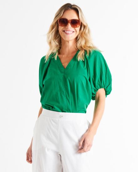 Juliet Holly Green Blouse
