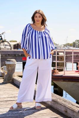 Camilla Blue Stripe Blouse