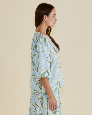 Belize Garden Print Blouse