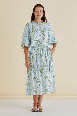 Belize Garden Print Blouse