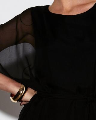 Fate + Becker Summer Fever Black Silk Top