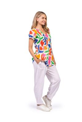 Kayla Folk Cutout Blouse