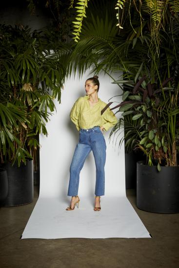 Whisper Chartreuse Top