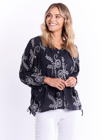 Betty Basics Embroidery Blouse