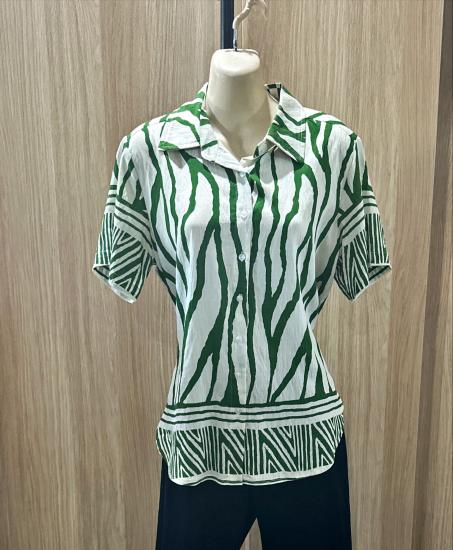 Green Border Tunic Shirt