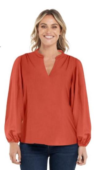 Betty Basics Pennydale Rust Shirt