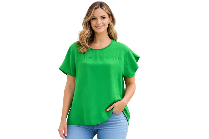 Parrot Linen Boxy Top