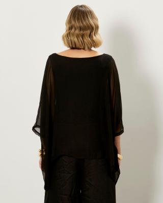Fate + Becker Summer Fever Black Silk Top