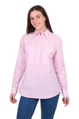 Clara Women's Half Placket Long Sleeve Shirt