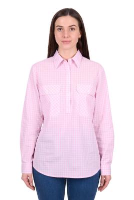 Clara Women's Half Placket Long Sleeve Shirt
