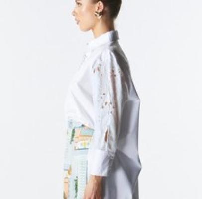 Lily Pad Ivory Broderie Shirt