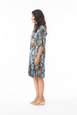 Lima Blue Frill Dress