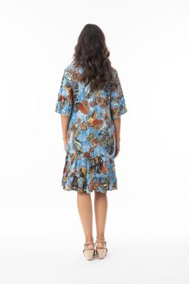 Lima Blue Frill Dress