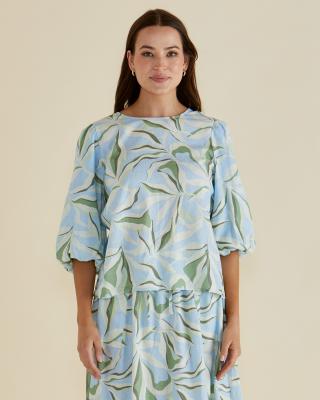 Belize Garden Print Blouse