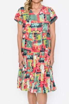 Thalia Pop Patch 4 Tiered Dress