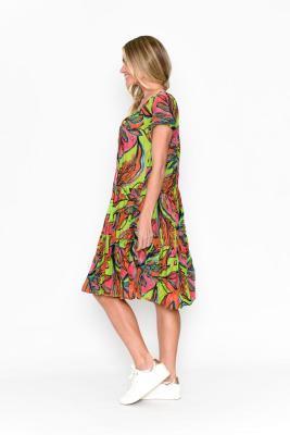 Fauna Poppy Cap Sleeve Dress