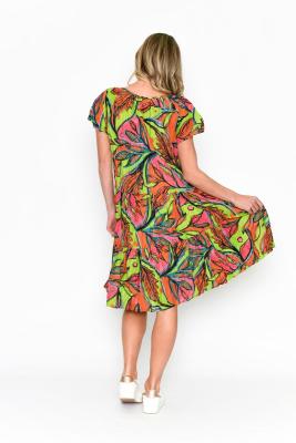 Fauna Poppy Cap Sleeve Dress