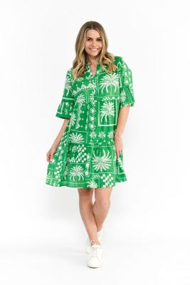 Mono Patch Green Maya Dress
