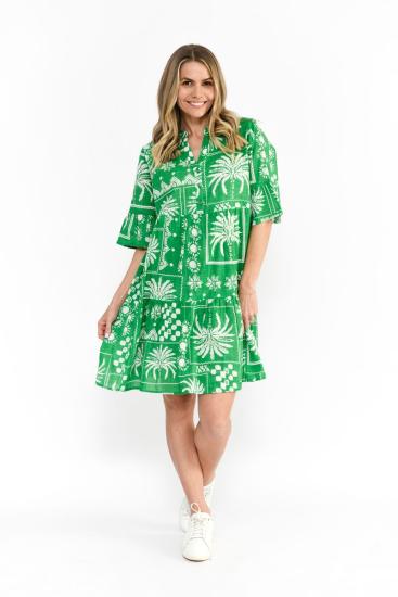 Mono Patch Green Maya Dress