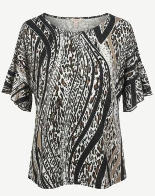 Leopard Lush Printed Slub Knit Top