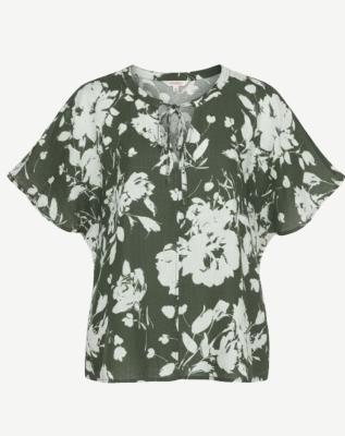 Sweet Basil Linen Printed Top