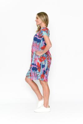 Nicola Tropical Sea 2 Cap Sleeve Dress
