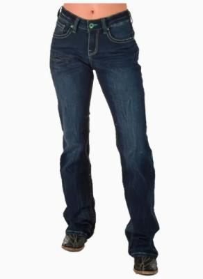 Turquoise Arrows Dark Wash Jeans 31 Leg