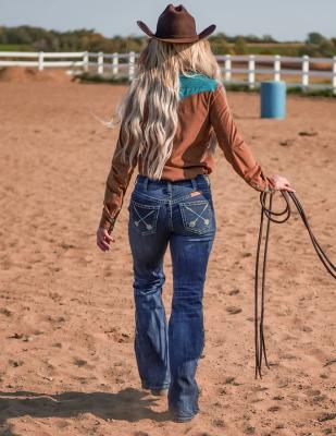 Turquoise Arrows Dark Wash Jeans 31 Leg