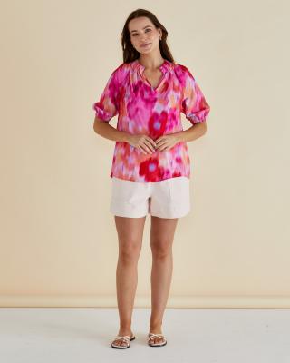Joanne Floral Abstract Print Blouse