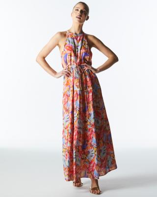 Midsummer Halter Neck Maxi Dress