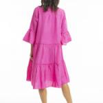 Pink Linen Layers Dress