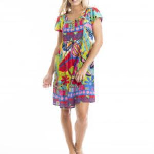 San Miguel Bib Print Dress